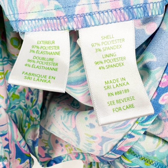 Lilly Pulitzer Masey Short Sleeve Romper In blue Carnivale Coral Size 2 - Picture 6 of 10